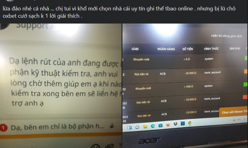 Oxbet lừa tiền người chơi